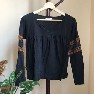Madewell Embroidered Peasant Top XS